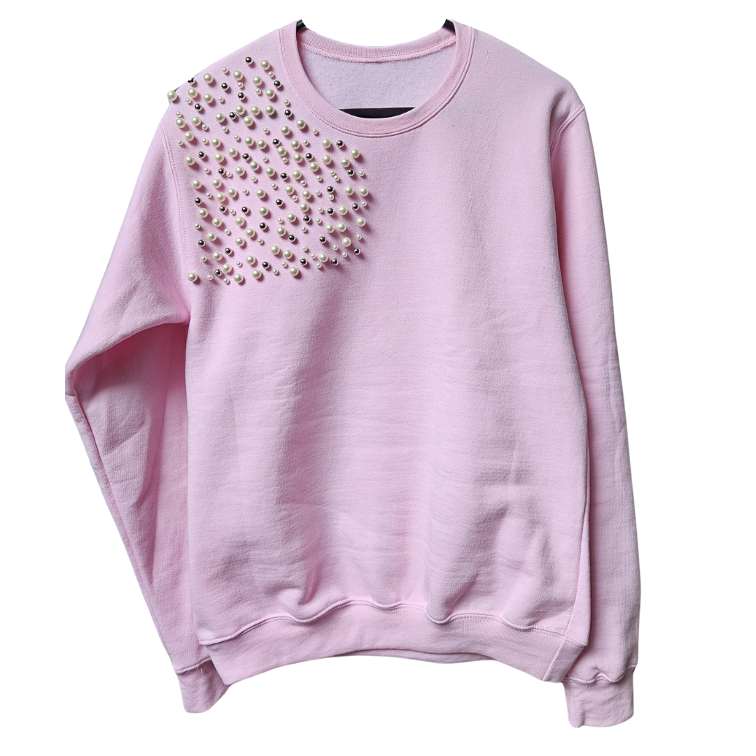 Sudadera Apliques de Perlas
