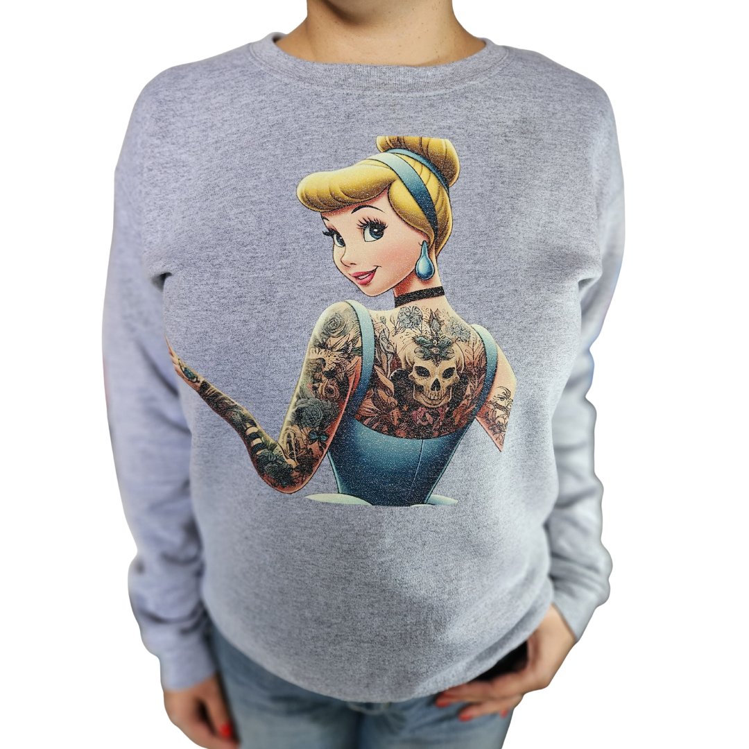 Sudadera Princesas Glitter
