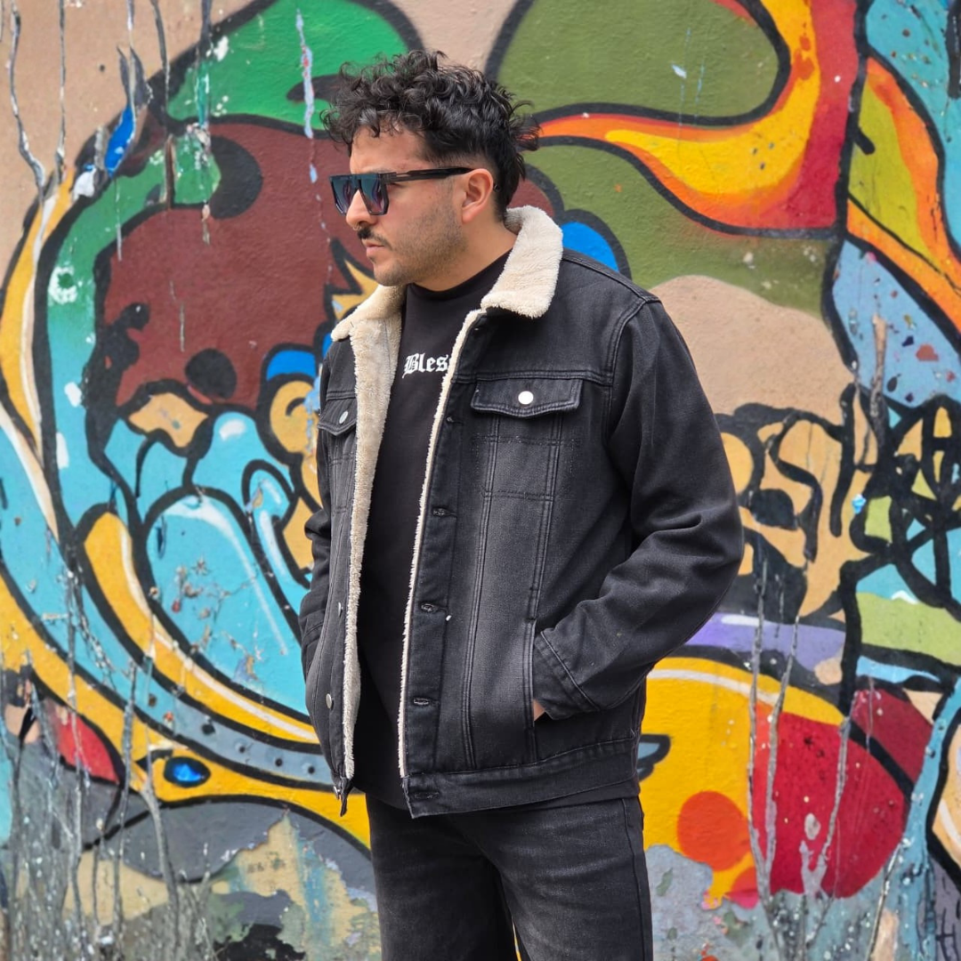 Chamarra de mezclilla afelpada