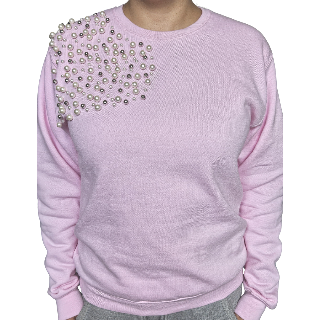 Sudadera Apliques de Perlas