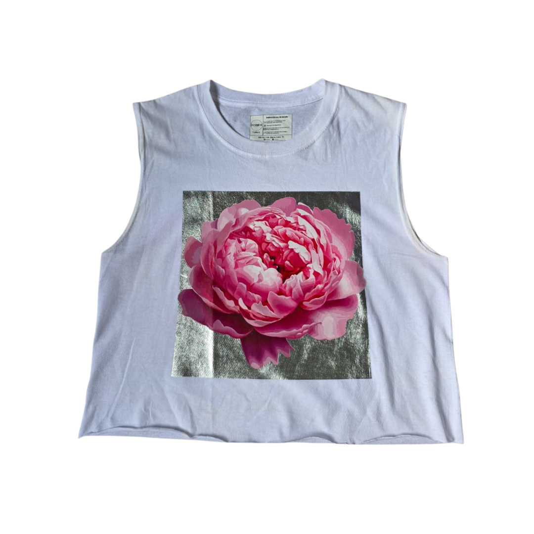 Camiseta Flor Rosa