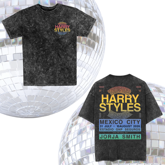 Camiseta Harry Styles “Together Tour Mexico City 2026” Mineral Wash
