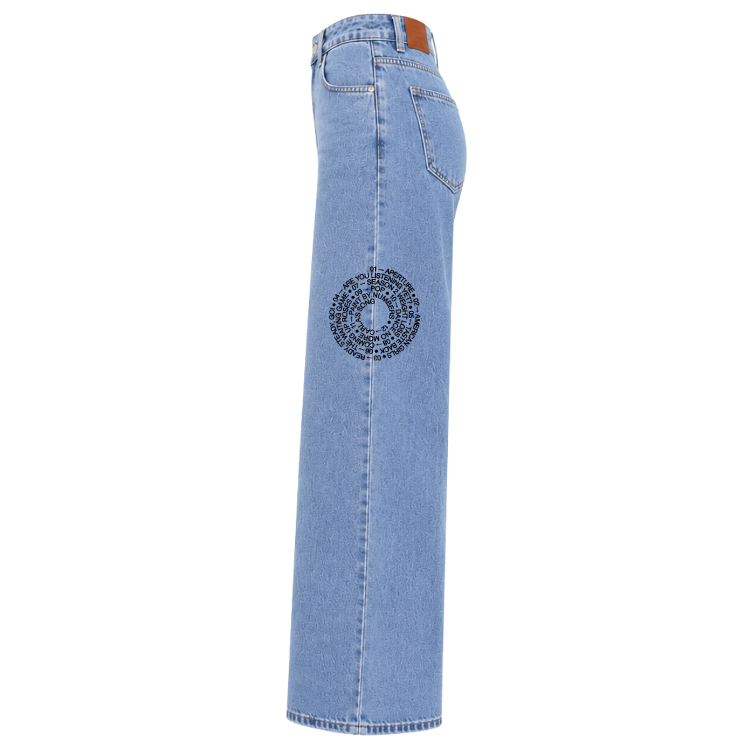 Jeans Wide Leg Harry Styles “Kiss All The Time” Personalizados | Denim Disco Edition