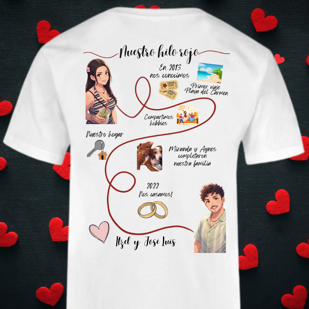 Camiseta Personalizada “Nuestro Hilo Rojo” – Especial San Valentín