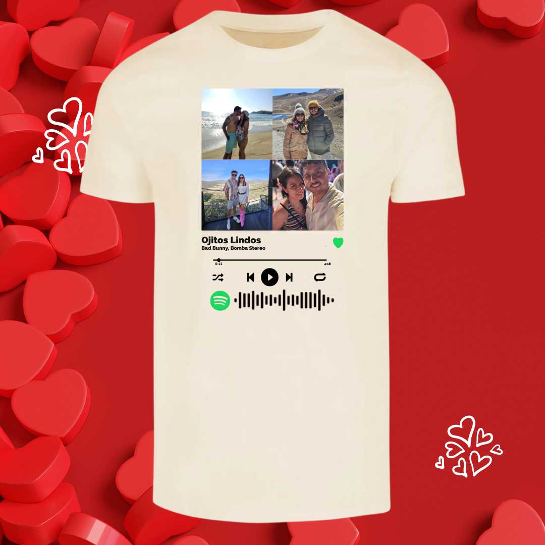 Camiseta Personalizada “Spotify” – Especial San Valentín