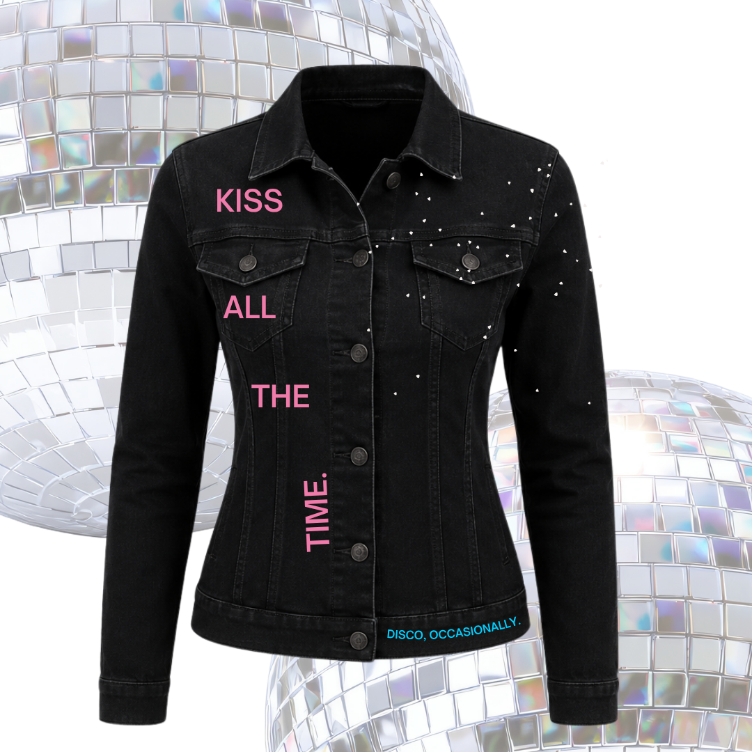 Chamarra Harry Styles “Kiss All The Time” Negra | Disco Minimal Edition
