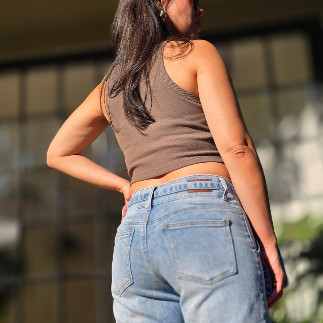 Jeans Wide Leg Utility con Jareta