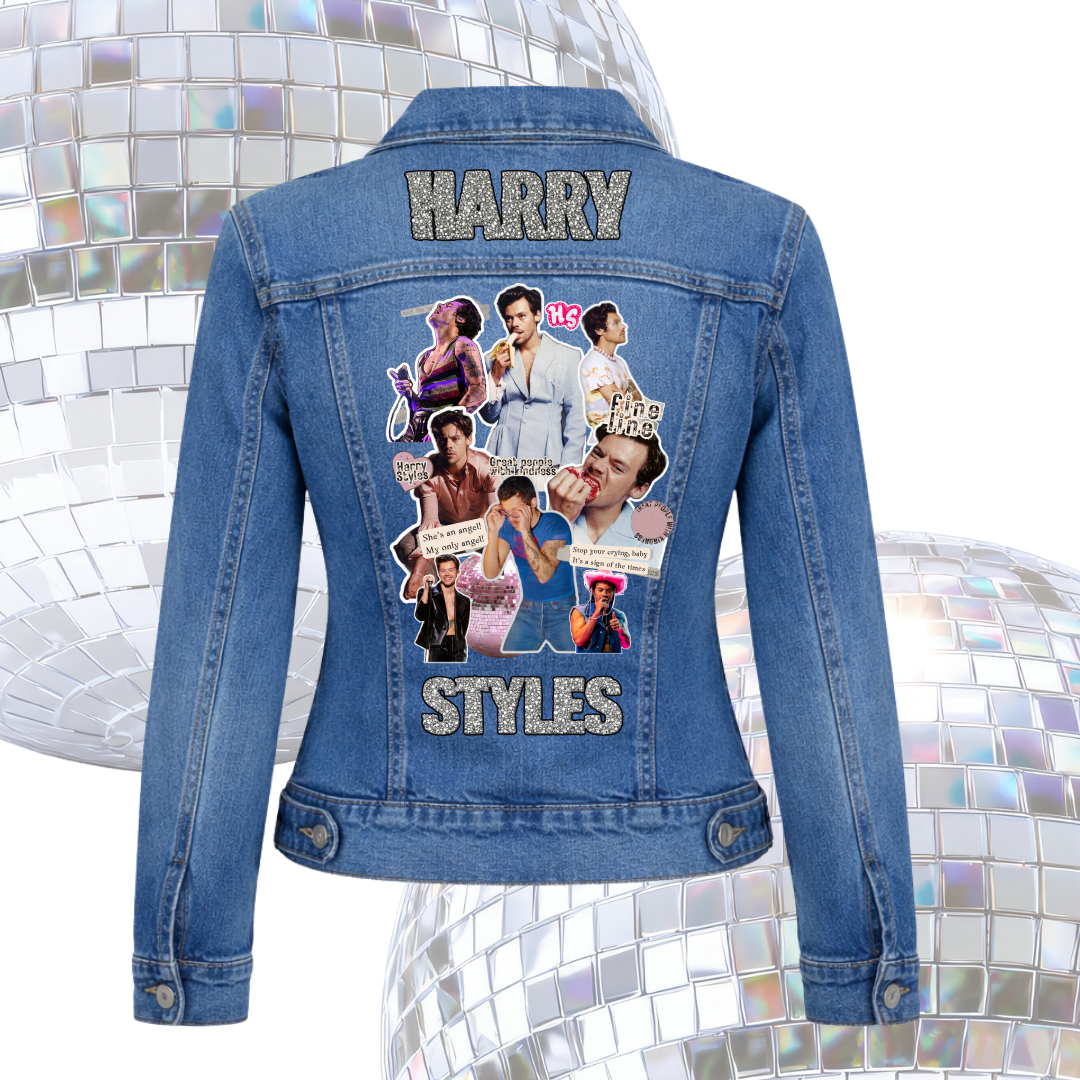 Chamarra Harry Styles Fan Art Denim Jacket | Concert Jacket