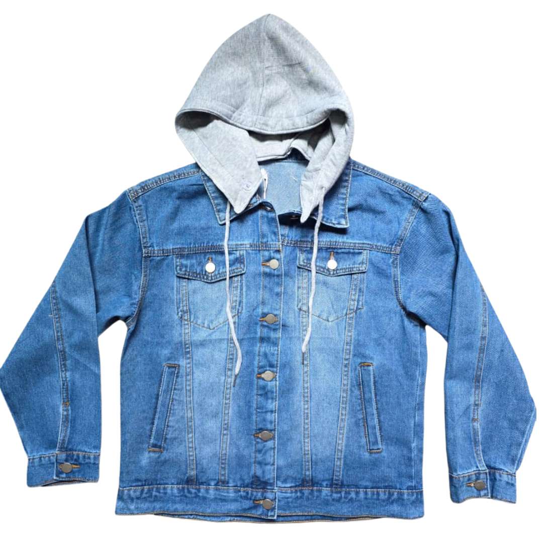 Chamarra de mezclilla con capucha