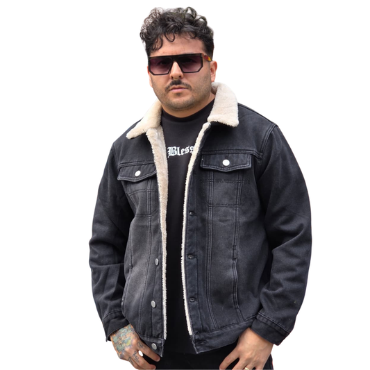 Chamarra de mezclilla afelpada