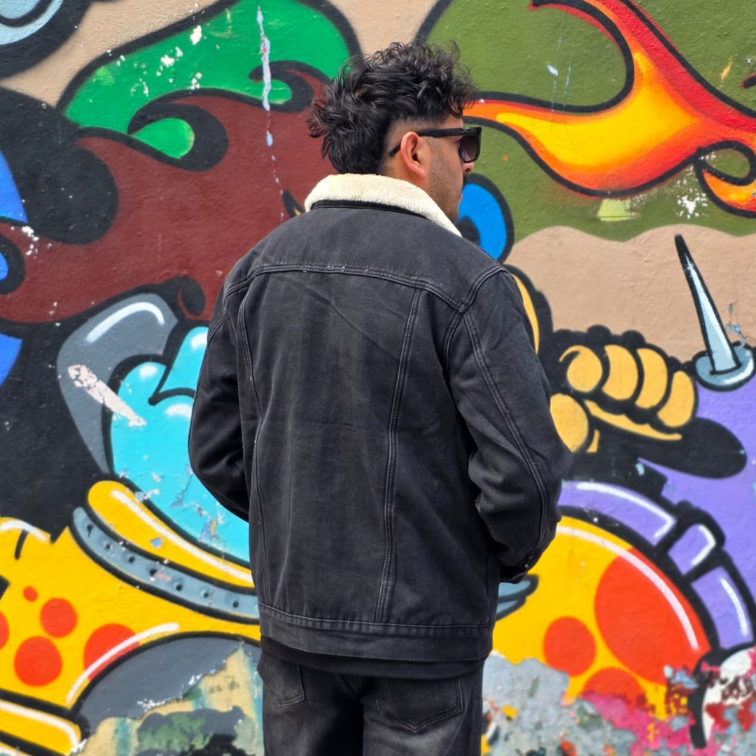 Chamarra de mezclilla afelpada